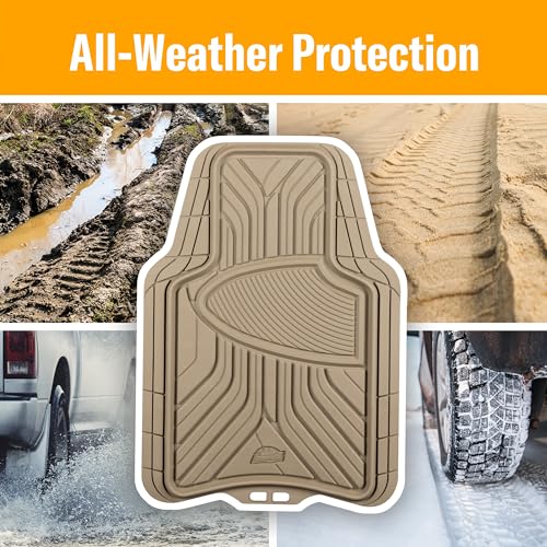 Armor All 78848 4 Piece All Season Floor Mat - Tan - color: Tan, style: 4PC Full Set