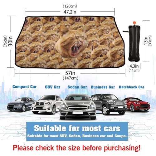 Custom Face Car Windshield Sun Shade Customized Foldable Front Window Sunshade UV Rays Protector Shield Vehicle Cover for Car Sedans SUV Trucks 57" X 30" - color: Customized Face