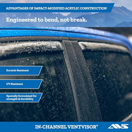 Auto Ventshade [AVS] In-Channel Rain Guards For 83-94 Chevrolet/GMC S10/Blazer/S15 Jimmy, 82-90 S10/S15 Pickup; 91-93 Sonoma, 85-05 Astro/Safari | Window Vent Visors, 2 pcs. - Smoke | 192006