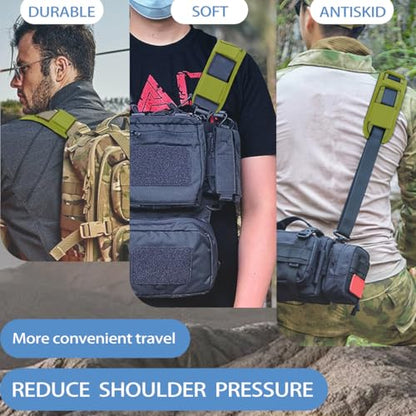 ZINMARK 2Pcs Ultra-Thick Shoulder Pad Cushions for Laptop Bags,Messenger Bags,Briefcases,Luggage, Tool Bags,Travel Bags etc - color: Army Green