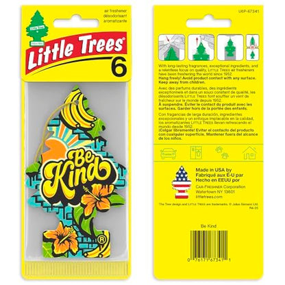 LITTLE TREES Car Air Freshener | Hanging Tree Provides Long Lasting Scent for Auto and Home | 24 Air Fresheners |Be Kind - color: Be Kind