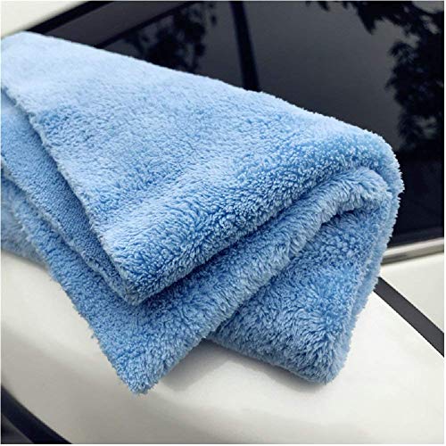 Kingsheep 6Pack Car Microfiber Towel for Auto Thick Buffing Microfiber Cleaning Cloth 16"x16" Plush Polishing Drying Towels 450gsm Detailing Cloths - color: Blue