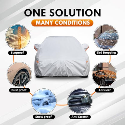 Car Cover Custom Fit for Cadillac XTS, DTS, CT6, 6 Layer Heavy Duty Waterproof All Weather Car Tarp Outdoor Protection with Cotton Lining - size: CT6,DTS,XTS