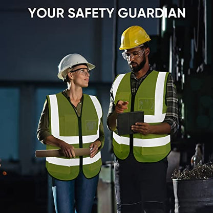 TICONN Reflective Safety Vest High Visibility Class II Mesh Vest for Women & Men Meets ANSI Standards - color: Yellow, size: 3X-Large