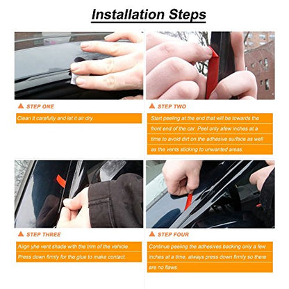 Wind Deflector Compatible with 2007 2008 2009 2010 2011 2012 2013 2014 Chevy Tahoe/GMC Yukon Sun/Rain Guards Window Visors 4pcs 94514 - size: For 2007-2014 Tahoe/Yukon