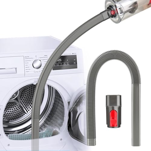 Dryer Vent Lint Removal Tool Vacuum Attachments Hose for Dyson GEN 5 V15 V12 V11 V10 V8 V7 Detect Outsize Slim Absolute Cyclone Vacuum Cleaner Dryer Cleaner Kit Nozzle Crevice Flexible Hose - style: Dryer Hose Gray