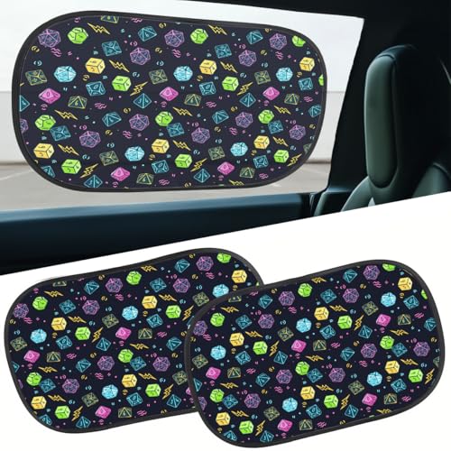GENANY 2pcs Dragons Window Sun Shade for Sedan SUV Truck (21x14 Inches), Sun Shades for Side Window, Accessories for Kids, Baby Window Shades, Spring Car Decor - color: Dragons