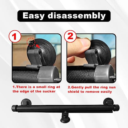 Vrasly 2 Pack Roller Car Side Window Sun Shade, Retractable Car Window Shade for UV and Sun Glare Protection (18"x20") - color: large