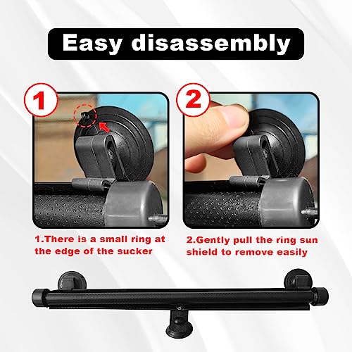 Vrasly 2 Pack Roller Car Side Window Sun Shade, Retractable Car Window Shade for UV and Sun Glare Protection (15"x17") - color: standard