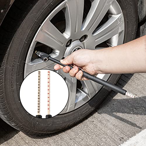 CZC AUTO Tire Pressure Gauge Heavy Duty Air Pressure Tire Gauge, Straight-on Foot Dual Head Chucks, Black Painting, 10-150PSI 100-1000KPa for Semi Truck Car RV Van（2 Pack） - style: 2 Pack