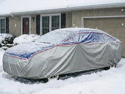 CarsCover Hail Protector Hailstone Car Cover Padded Multi-Layered Full Protection All Weatherproof Waterproof Anti Frost Hail Car Covers (Fit up to 185 inch Long) - size: Fit up to 185 inch long