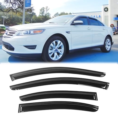 94194 Sunproof Waterproof Side Window Wind Deflector, 4pcs Protective Replacements Rain Guards Set, Window Visor fit for 2010-2018 Ford Taurus - size: 2010-2018 Taurus