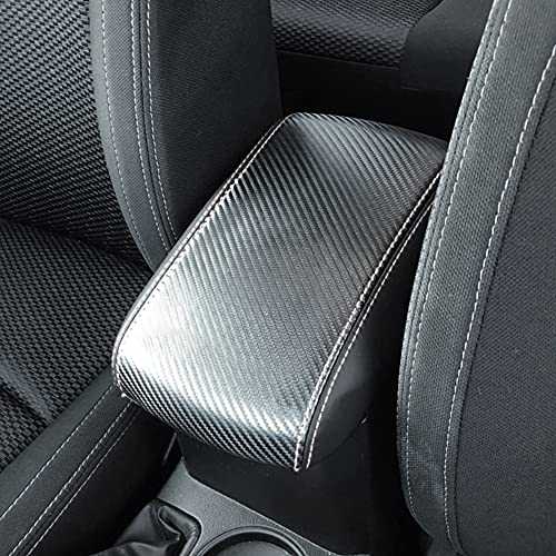 INTGET Car Console Cover for 2017 2018 Subaru Forester Accessories 2013 2014 2015 2016 Leather Armrest Cover Arm Rest Dog Seat Protector(Carbon Fiber Texture,2013-2018) - color: Carbon Fiber Texture, size: 2013-2018