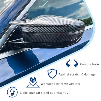 Side Mirror Cover Compatible with G20 G21 G30 G31 G32 GT G11 G12 G14 G15 G16 (Carbon Fiber Pattern, G20 G30 G32 G11) - color: Carbon Fiber Pattern, size: G20 G30 G32 G11