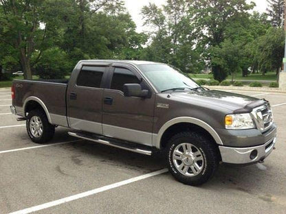 Side Window Visors rain Guards Vent Deflectors for 2004-2008 Ford F150 Crew Cab, 2006-2008 Lincoln Mark LT Rain Guard Sun Shade Visors Out Channel,4-Piece Set 94443 - size: Compatible with Ford F150 Crew Cab 2004-2008