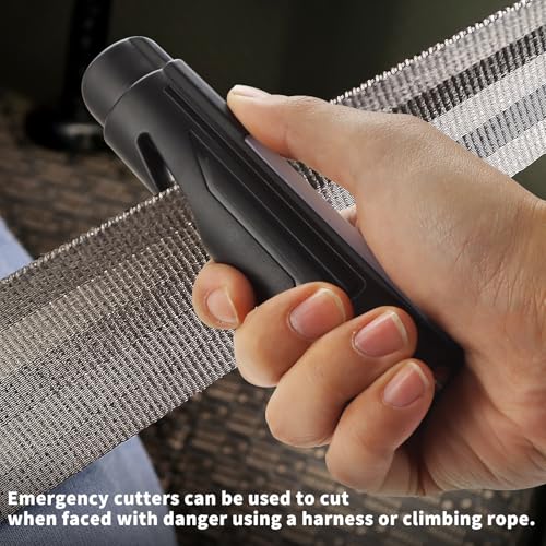 KnLnny Ware Automotive Escape Tool, Window Breaker,Seatbelt Cutter, Car Flashlight, 5 in1 Auto Tactical Gear, USB Charging, Magnetic Attraction, Emergency Kit,Black - color: Black-1Pack