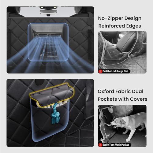 Back Seat Extender for Dogs, Waterproof Dog Car Seat Cover for Back Seat with Hard Bottom, Heavy Duty Dog Hammock for Car,Scratch Proof NonSlip, Upgraded Material, SUV, Sedan Medium Truck, Gray - color: Gray