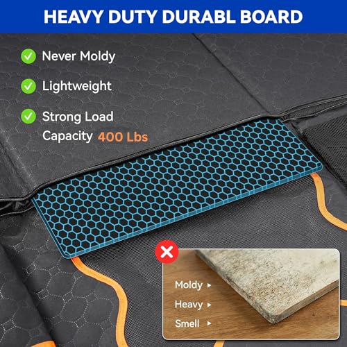Dog Car Seat Cover – XL Hard Bottom Hammock, Waterproof & Scratch-Resistant, Supports 400 lbs – Heavy-Duty Pet Seat Protector for Cars, Trucks & SUVs – Oxford Fabric
