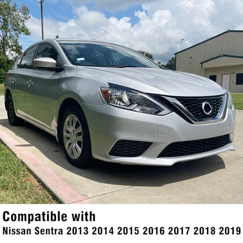 Moonlinks Compatible with Nissan Sentra 2013 2014 2015 2016 2017 2018 2019 Right Side Mirror Cover Replacement, Silver Right Passenger Side Door Rearview Side Mirror Cap Trim - size: Right Silver