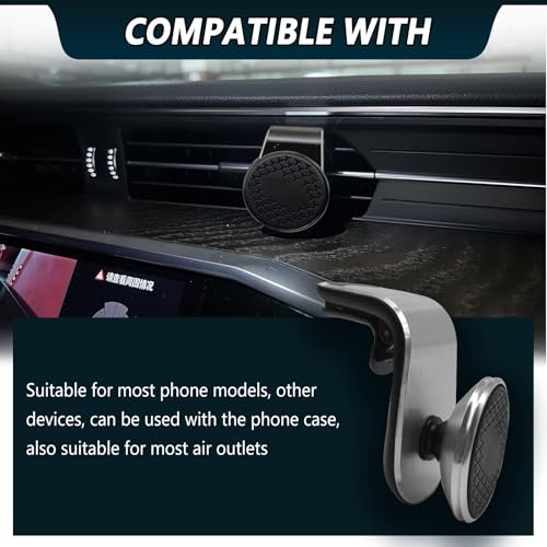 Strong Magnetic Phone Mount for Car, Universal Car Vent Phone Holder, 360° Rotation Adjustable Magnetic Smartphone Holder, Fit for All Smartphones - Silver - color: Silver