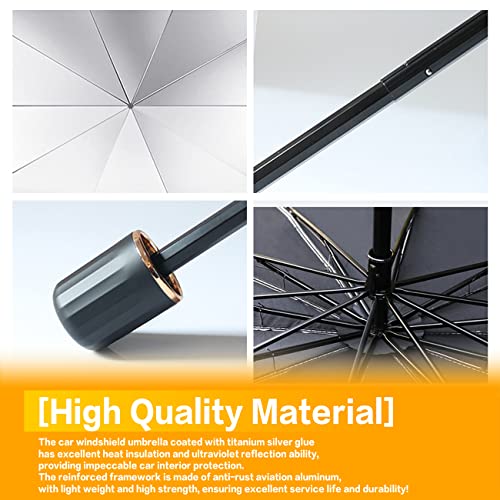 AOCISKA 55" x 31" Car Sunshade Umbrella,Upgraded Windshield Cover Sun Shade,UV Reflecting Portable Front Window Cover,Universal Car Windshield Sunshades,UV Block for Front Windows,Fits Most Vehicles