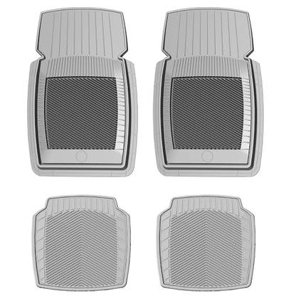 PantsSaver New Generation Car Mats – All-Weather, Heavy Duty, Waterproof, Anti-Slip Rubber Floor Liners for Cars, Trucks, SUVs, Minivans & More 4 Piece Set, Gray - color: Gray