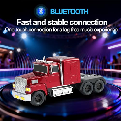 WSTER Car Model Bluetooth Replica Speakers Collection – Portable Wireless Speakers with HD Sound, LED Party Lights, FM Radio, TWS Stereo, Built-in Mic, Awesome Gifts for Friends (WS-570)
