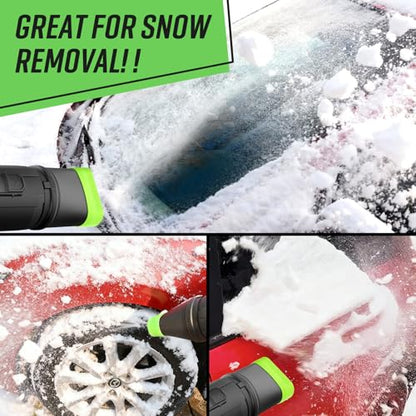 Sealegend Car Drying Nozzle Compatible with EGO Leaf Blower Models 530 575 580 615 650 670 765, Compact Nozzle Attachment for Easy Snow & Leaves Removing, 360°Rotation & Scratch Protection, Black - color: Black