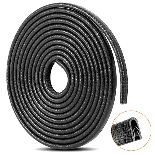 Car Door Edge Guards 16Ft(5M) Automotive Door Entry Guard U Shape Car Door Trim Protector for Most Car - color: Black, size: 16 ft