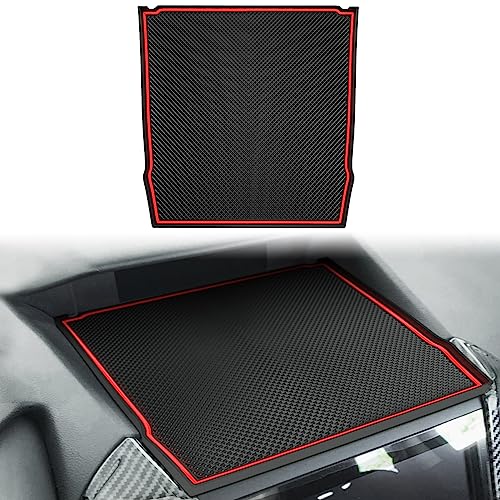 Auovo Dashboard Mats for Subaru Forester Accessories 2019-2024/ Crosstrek 2018-2023 / Impreza 2018-2023 Car Interior Silicone Material Dash Pad Liner （Upgrade, 1 pcs Red Dashboard Mat - color: Red, size: 2018+ B Version