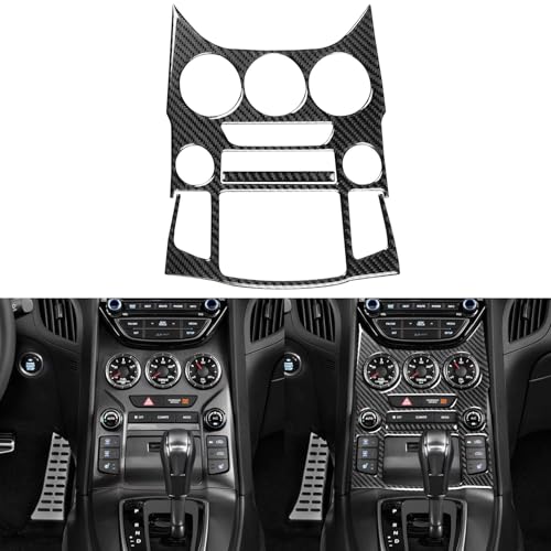 Compatible with Hyundai Genesis Coupe 2013 2014 2015 2016 Car Trim Stickers Center Control Panel Real Carbon Fiber Decals Interior Accessories - color: Central Console Panel