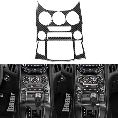 Compatible with Hyundai Genesis Coupe 2013 2014 2015 2016 Car Trim Stickers Center Control Panel Real Carbon Fiber Decals Interior Accessories - color: Central Console Panel