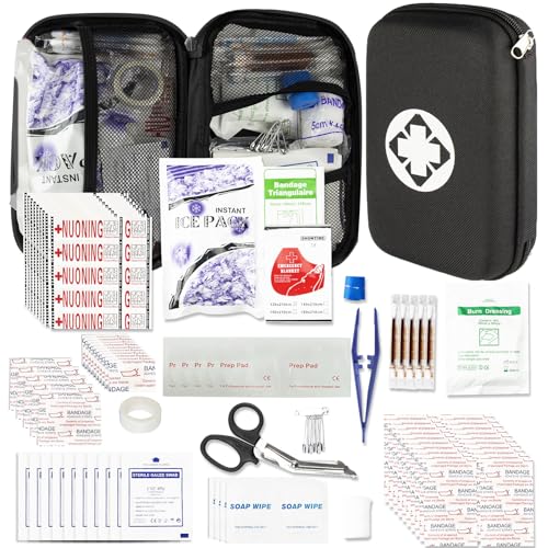 276Pcs First-Aid Kit Emergency-Kit Home-Car - First Aid Kits Emergency Kit Home Essentials for Dorm Room First-Aid Kit Emergency Necessities for Boat Hiking Skating, Black YIDERBO - style: 276Pcs-Black