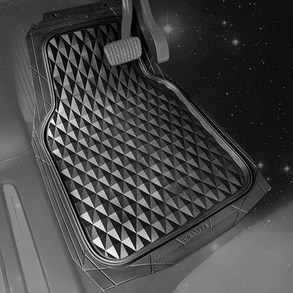 CAR PASS 3 Row Heavy Duty Rubber Car Mats, Deep-Dish All-Weather for 7 Seats 8 Seater 2nd & 3rd Floor Mats Waterproof Universal Trim Fit Liner Van,SUV,7 Passengers Vehicle,Automotive 3D Rhombus Black - color: black 3 row