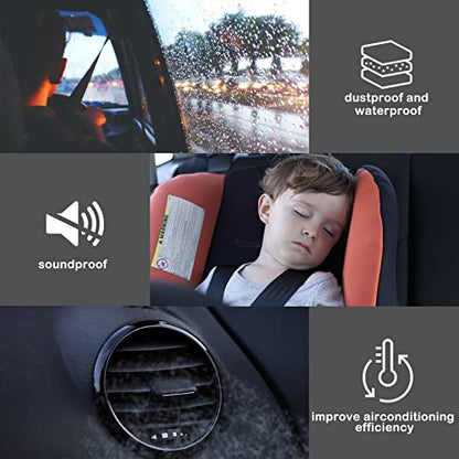 32Ft(10M) Door Edge Guards Car Door Edge Guards U Shape Car Door Protector Rubber Seal Door Guard Internal Double Sided Tape (No Glue Required), Black