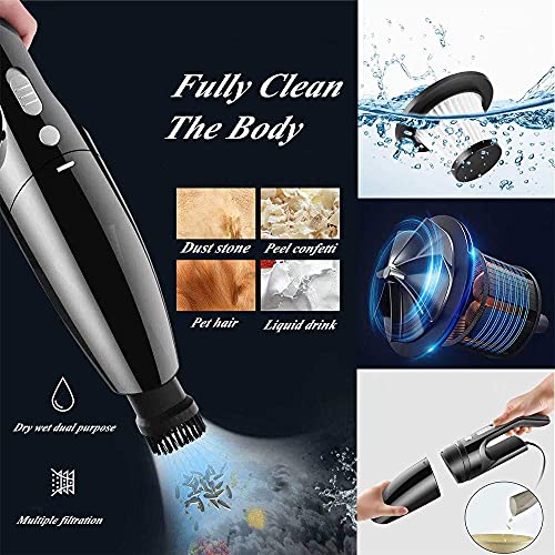 LIANXIN Car Cleaning Kit Car Wash Kit with High Power Handheld Vacuum Automobile Detailing Brush Kits Microfiber Towels Tire Brush Washing Mitt Sponge Safety Hammer Cleaning Wash Kits - size: Xxl-11