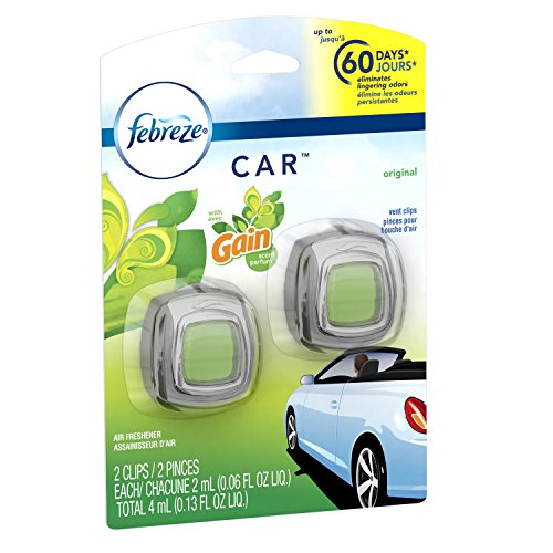 Febreze Car Vent Clips Air Freshener - Gain Original - 2 ct - size: 0.07 Ounce (Pack of 2)