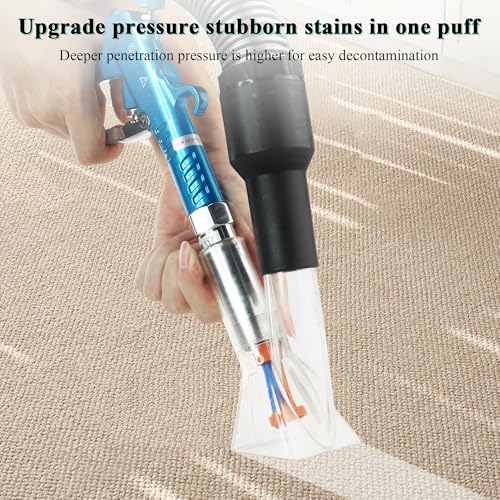 GOCCIDA 2IN1 Car Interior Detailing Air Blow Gun & vacunm Gun with Adjustable Air Flow Nozzle,Cleaning Gun Quickly Blasts Dirt and Dust from Surface Works with Air Compressor(Upgrade Rotate Tube) Blue - color: blue