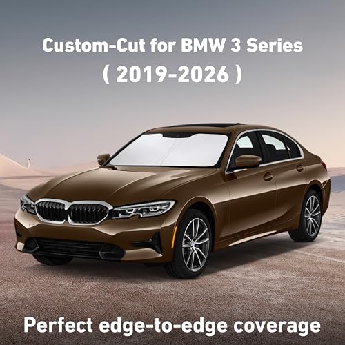 EcoNour Windshield Sunshade Compatible for BMW 3 Series 2019-2024 2025 2026, Sun Visor for Front Windshield & Window Sun Shade Cover, UV Heat Blocker & Protector, Car Accessories - size: For BMW 3 Series (2019-2026)