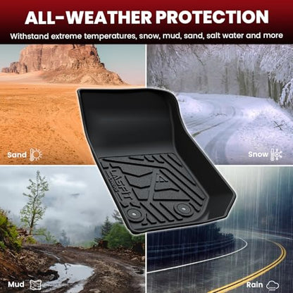 LASFIT Floor Mats & Cargo Mat for Jeep Wrangler JK 2014-2018 Unlimited 4-Door (NOT for JL or 2-Door) All Weather TPE Custom Fit Car Mats Floor Liners Cargo Liner Cargo Mat Black - style: Wrangler JK 14-18