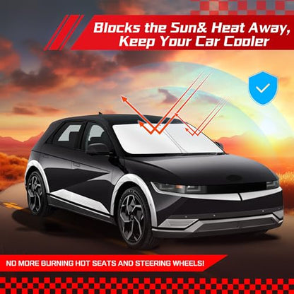 ARISMOTOR Windshield Sun Shade for h-yundai Ioniq 5 2022-2025 2026, Custom Fit Foldable Front Window Sunshade Sun Visor Protector, Block UV Rays Keep Your Car Cooler - size: for Hyundai Ioniq 5 2022-2026