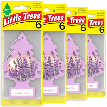 LITTLE TREES Car Air Freshener | Hanging Tree Provides Long Lasting Scent for Auto and Home | 24 Air Fresheners |Lavender - color: Lavender