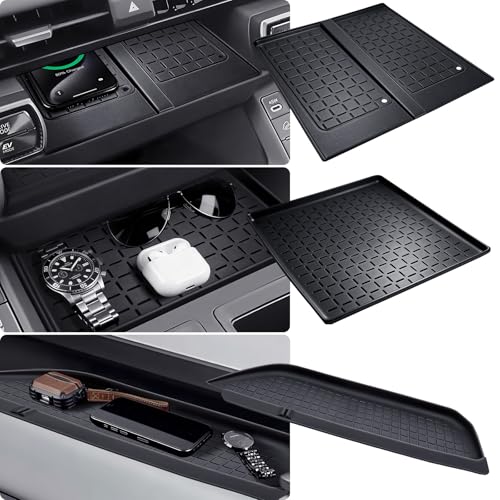 Wireless Charging Protective Mat & Center Console Storage Protective Mat & Passenger Storage Organizer Mat for Toyota RAV4 2026, Interior Accessories Anti-Slip Cover Pad for 2026 RAV 4, Black - style: Fits for Toyota RAV4 2026, C
