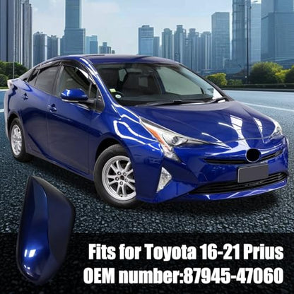 Left Driver Side Car Mirror Cap Cover Compatible with Toyota Prius 2016 2017 2018 2019 2020 2021, Direct Replacement, 87945-47060, Blue - color: blue, size: Left