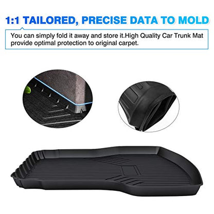 Cartist Cargo Liner Custom Fit for Kia Forte 2019-2024 Accessories All Weather Trunk Mat for Forte Cargo Mat Heavy Duty TPE Anti-Slip High Side - size: 5)Kia Forte【2019-2024】