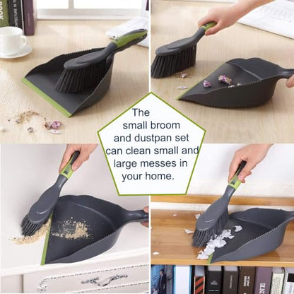 Dustpan and Brush Set,Dust Pans with Brush,Hand Broom Dust Pan,Broom Dustpan Set are Suitable for Kitchen, Sofa, Table, Car Trunk and Seat, Pet Nest and so on.(2pcs) - size: 2Set