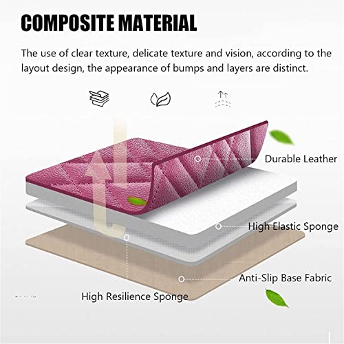 SanQing Car Seat Covers Front Seats, Super Luxurious Heavy Universal Duty Waterproof Leather Automotive Vehicle Cover for Cars SUV Pick-up Truck, Non-Slip Seat Pink Car Accessories (2 PCS Front/Pink) - color: 2 PCS Front/Pink