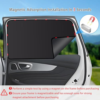 ZATOOTO Car Window Shades - 4 Pack Car Window Covers Premium UV Blocking, Side Window Curtains Full Blackout for Privacy, Breastfeeding, Napping, Camping, and Travel, Universal Fit for Most Vehicles - color: Blackout 4pcs
