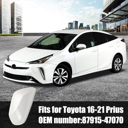 Right Passenger Side Car Mirror Cap Cover Compatible with Toyota Prius 2016 2017 2018 2019 2020 2021, Direct Replacement, 87915-47070, White - color: white, size: Right