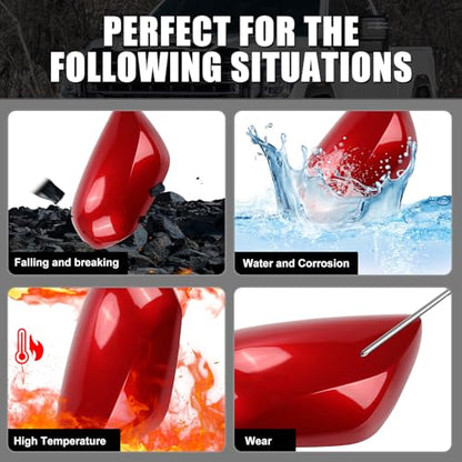 Right Passenger Side Car Mirror Cap Cover Compatible with Toyota Prius 2016 2017 2018 2019 2020 2021, Direct Replacement, 87915-47070, Red - color: red, size: Right